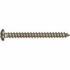 Hillman Sheet Metal Screw, #14 x 1-1/2 in, 18-8 Stainless Steel Pan Head Phillips Drive 823342